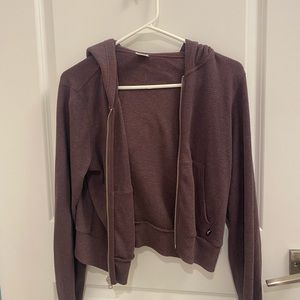 Aritzia Waffle Zip Hoodie